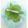 Full 5" Aquamarine Blue Peony Silk Flower Hair Clip with