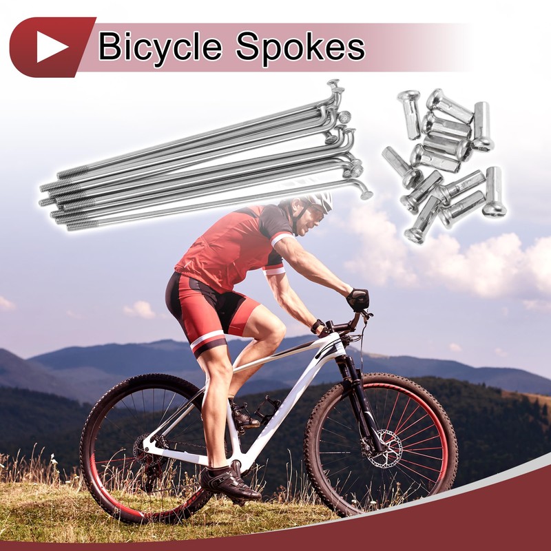 HEROFFIX 12 Set 14G Bicycle Spokes 87mm Bike Wheel Spokes