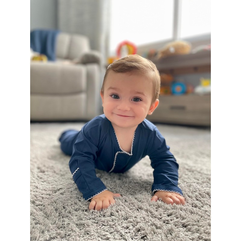Happy Hippo Pijama para bebé de una Pieza con Cierre