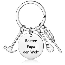 kiimiipa Dad Gift, Gifts for Dad Keyring, Dad Gift Birthday, Father's Day Gift, Father Gift, Best Birthday Gift for Dad, Gifts for Dads, Key Pendant Dad, silver