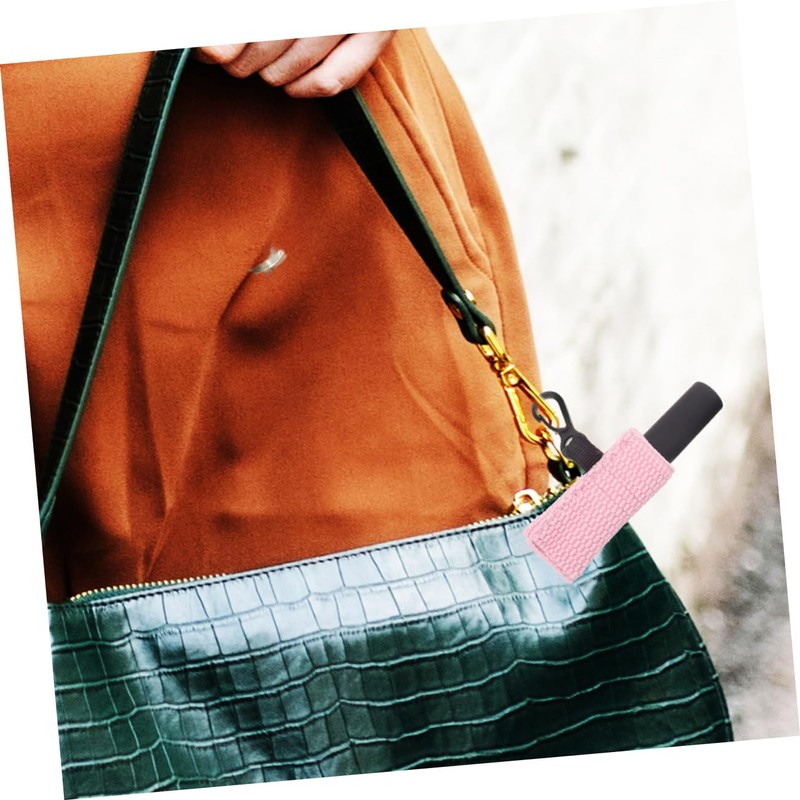 FOMIYES Chic Knitted Lipstick Holder Keychain Accessory Lip Gloss Bag