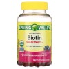 Spring Valley Non GMO Biotin Vegetarian Gummies, Blueberry, 5000 mcg,