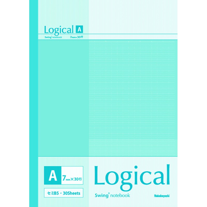Nakabayashi NO-B525A-5P Logical Notebook, A Ruled, B5, Pastel, Pack of
