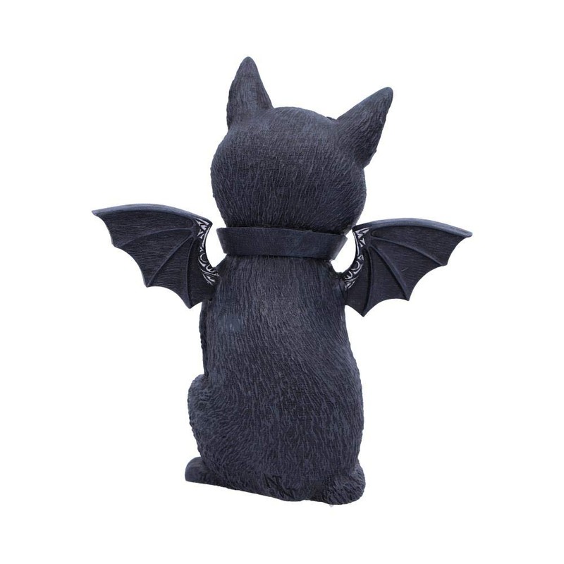 Nemesis Now B5149R0 Malpuss Winged Occult Cat Figurine, Polyresin, Black