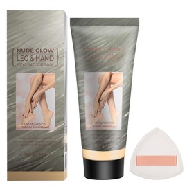 Body Coverage Prefector Cream, Leg Makeup Waterproof No Transfer, Tattoo Cover Up Makeup Lasting Full Coverage with Brush for Daily Wear (02)