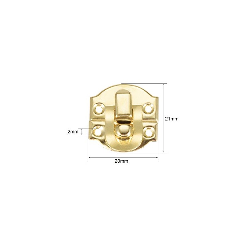 sourcing map 2pcs Suitcase Clasp, Small Size Jewellery Wooden Box