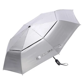G4Free UPF 50+ UV Protection Travel Umbrella 42 Inch Auto Open Close Silver Vent Double Canopy Folding Sun Blocking Umbrella (Silver/Lake Blue)