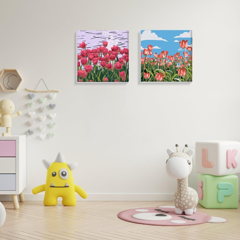 MOGTAA Framed Paint by Numbers for Adults Children Beginners, 2