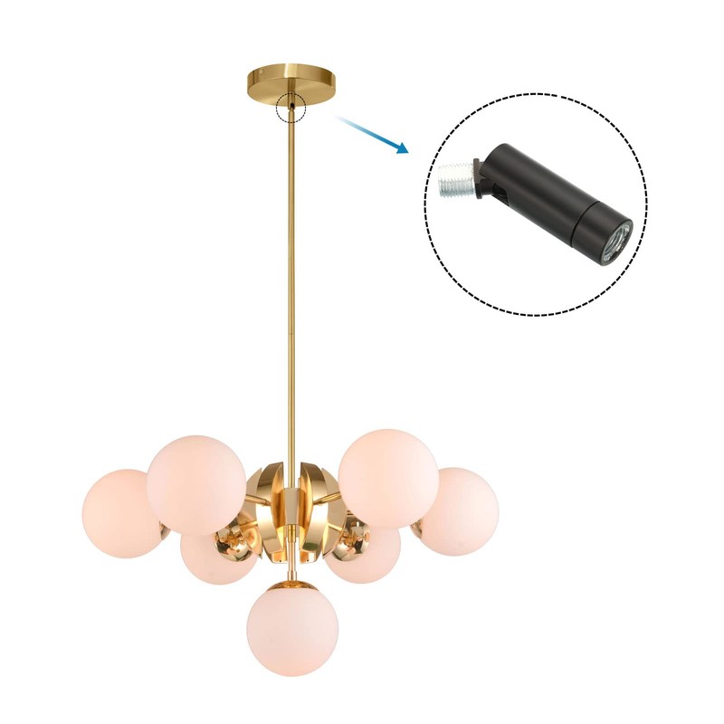 PATIKIL Sloped Ceiling Light Adapter, 2 Pack 90/350 Degree M10