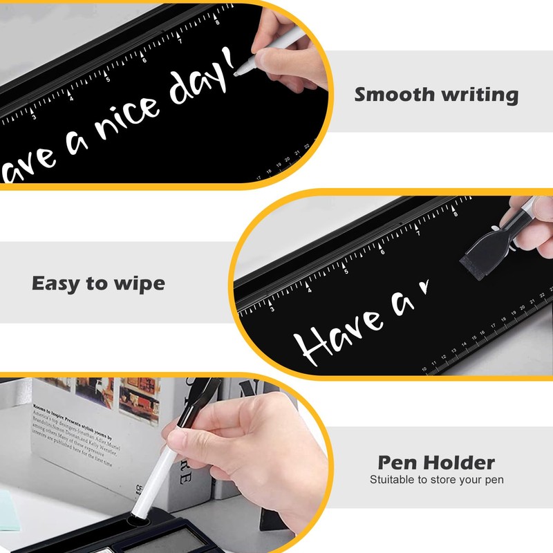 Desktop Glass Whiteboard with Mirror & Calculator(12 Digit LCD Display)