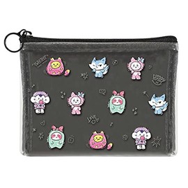 Kamio Japan WDZY Clear Pen Pouch Black Line Friends [047945], Casual