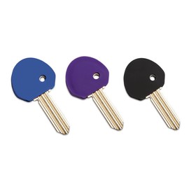 Large Silcon Rubber Key Caps Cover To fit Ingersoll Design keys with Oval Heads (Blue,Black and Purple 1 each (3))