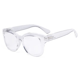 Eyekepper Oversized Reading Glasses - Retro Readers for Women Reading - Transparent Frame +1.50