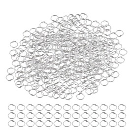 2000 Pieces of Silver Jump Ring, Metal Open Jump Ring, DIY Jewelry Connector, Open Circle Accessories, Stylish Keychain Open Ring