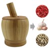 CTTPEG Mortar and Pestle,Wooden Pestle and Mortar Set 100% Natural