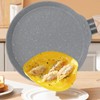 Frying Pan Wood Handle Aluminum Alloy Cooking Skillet Fast Heating