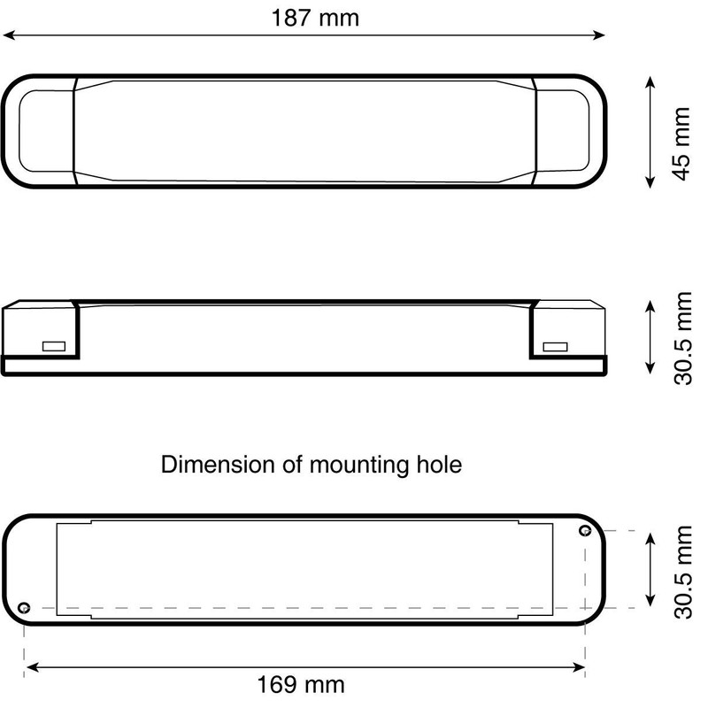 HuaTec DALI2 LED Transformer 40 W Dimmable Push Button (Pri)