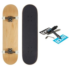 [CCS] Logo Skateboard Complete Natural Wood 8.00"