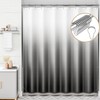 AmazerBath AmazerBath Shower Curtain, Cloth Ombre Black Shower Curtain Sets