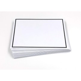 25 Mourning Envelopes C6 = 162 x 114 mm, Black Silk Lining, with Black Frame