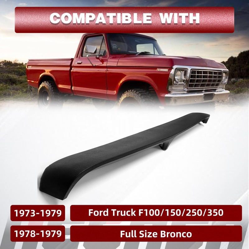 HECASA Black Dash Cover Dashpad Cover Compatible with 1973-1979 Ford