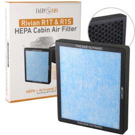 Cabin Air Filter Replacement HEPA with Activated Carbon - Compatible with Rivian R1T & R1S Gen1 & Gen2 Vehicles 2022 2023 2024 2025 2026