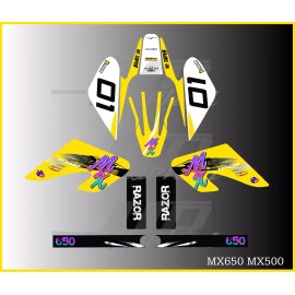 Razor MX500 MX650 graphics kit decals THICK AND HIGH GLOSS
