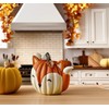 Fox Pumpkin Home Autumn Fall Harvest Decoration Height 4"