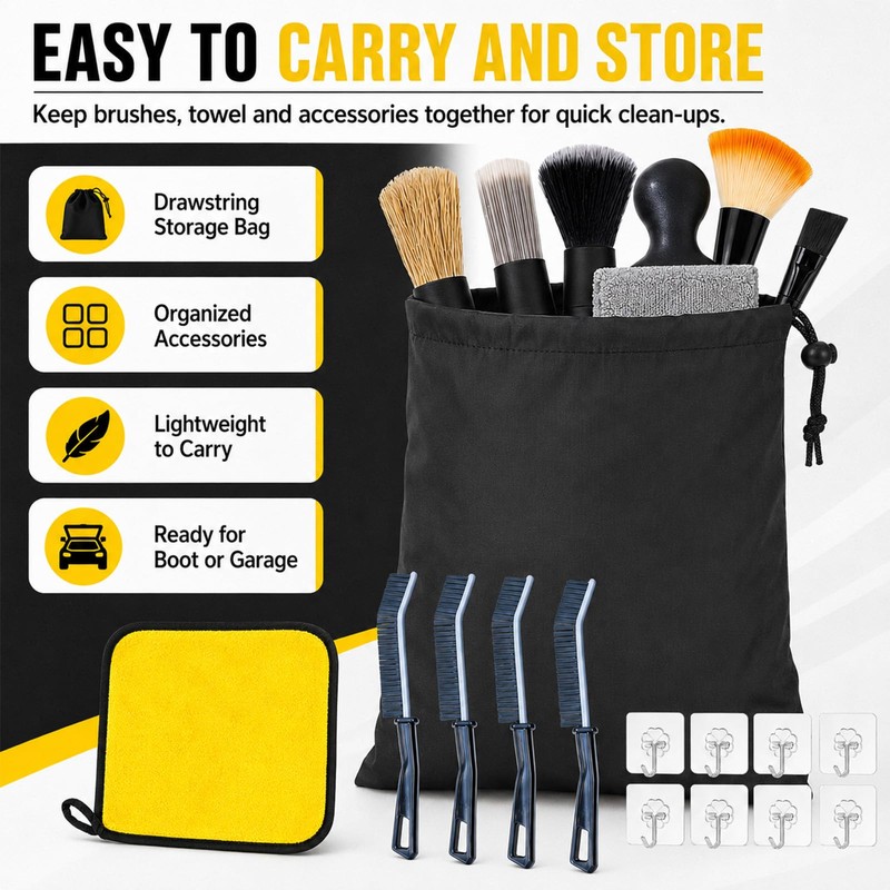 21PCS Car Detailing Kit, Car Cleaning Brush And Detailing Brushes
