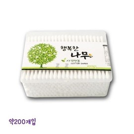 Wooden Square Cotton Swabs (Approx. 7.2cm) Approx. 200 Count 4ea