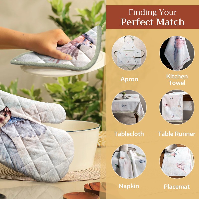 Maison d' Hermine Spring/Summer Set with Oven Gloves and Pot