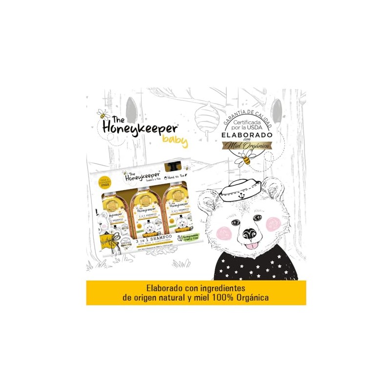 The Honeykeeper 3 Pack Shampoo 3 en 1 Kids Chamomile