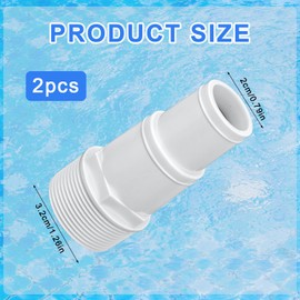Gosknor 2pcs Pool Hose Adapter, 1.25" to 1.5" Hose Connector Replacement Accessories for Above Ground Swimming Pool Pump Filter Skimmer Compatible with Intex and Hayward SPX1091Z7 or SPX1091Z4