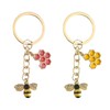 2 Pieces Bee Keychains, Animal Shape Keychains, Creative Keychains, Honeycomb
