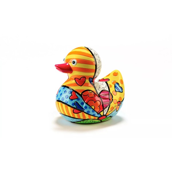 ROMERO BRITTO LIMITED EDITION DUCK FIGURINE: HAPPY A NEW DAY