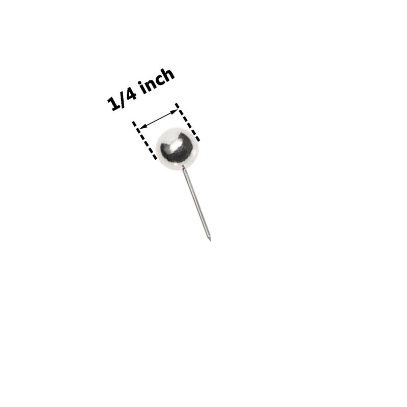 Tupalizy 100PCS 1/4 Inch Small Round Head Map Tacks Pins