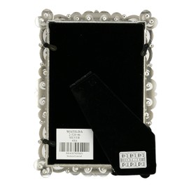 Antique Vintage and Shabby Chic Style silver metal photo frame with beads and crystals for a 6" x 4" (152 x 102mm) picture -Matilda by Sixtrees