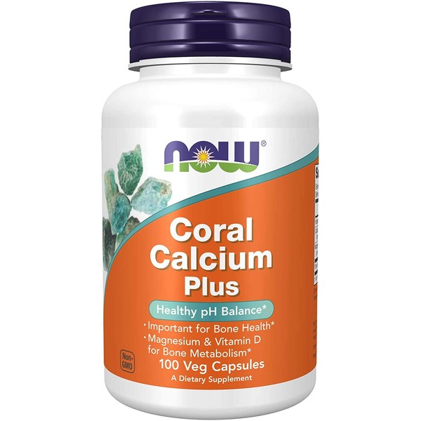 NOW Coral Calcium + Mag & Vit D 100 V tapa 100 unidades