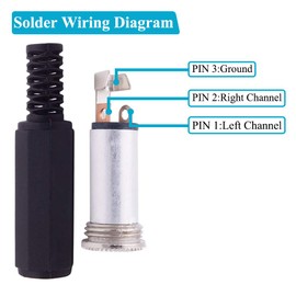 Fancasee (4 Pack 3.5mm Replacement Repair Jack TRS 3 Pole Stereo Female Jack Plug 1/8" 3.5mm Solder Type DIY Audio Cable Connector for Headphone Headset Earphone Cable Repair