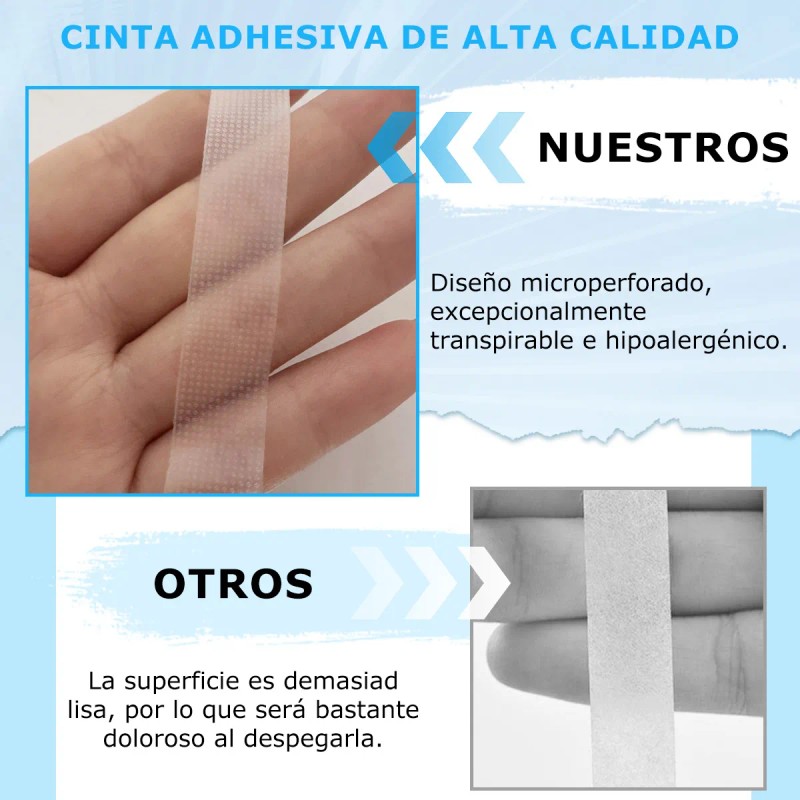 Cintas Extension Pestañas Micropore Transpirable Blanco