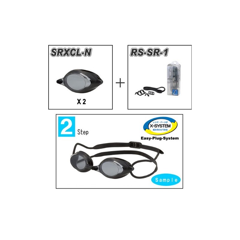Swans SRXCL-N Swimming Goggle Replacement Lens / Black Size:-2.0