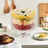MOLIGOU Glass Trifle Bowl, 110 oz Trifle Bowl with Pedestal,