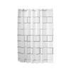 ZONADAH 180x180cm Square Plaid Shower Curtain Toilet Shower Curtains with