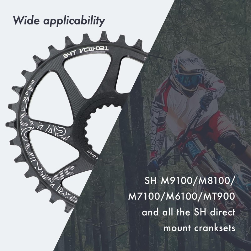 DJC - Plato ovalado de montaje directo para Shimano M6100