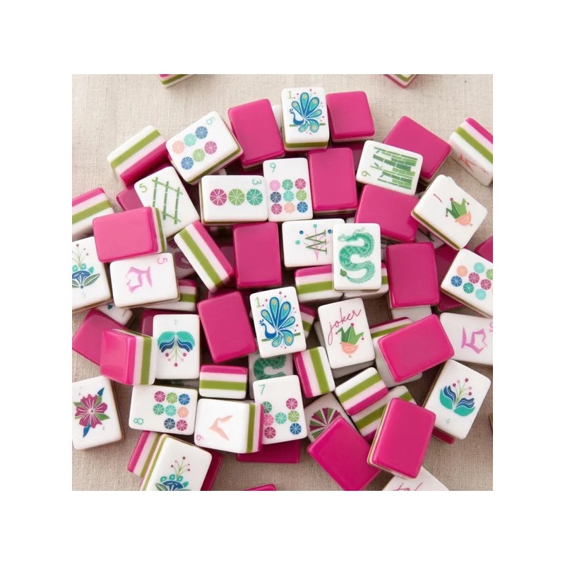 Mahjong Emerald Acrylic Mahjong Tiles American Mahjong 4-layer Engraved American