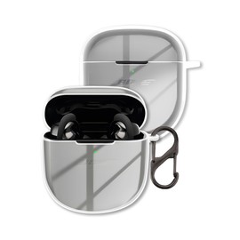 Clear Case for Bose QuietComfort Ultra Earbuds (2nd Gen, 2025), FJIASTB Shockproof Cover with Carabiner for Bose QuietComfort Ultra II Earbuds (Transparent)