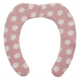 LEC PITA Q Suction Bed Sheet with Fluffy Fleece (Small Flower Pink) Full-Size Compatible/Stick-On Type/Washable