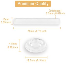Cabinet Door Bumpers Clear, Sound Dampening Cushion Pads,Glass Table Top Anti Slip Pads, Soft Close Self Adhesive Rubber Bumper Strip (Round and Rectangular, 50 PCS)