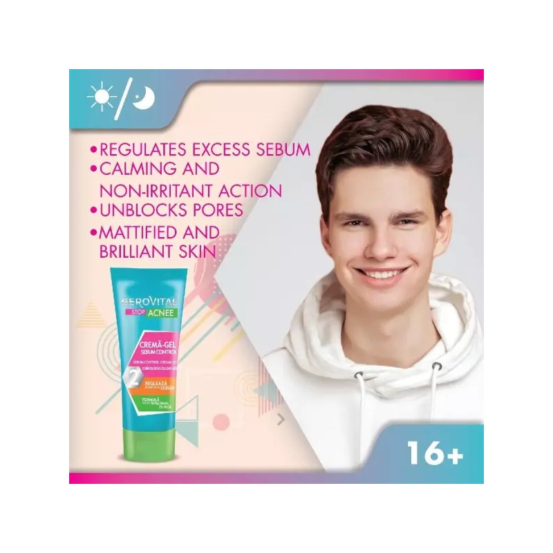GEROVITAL STOP ACNE 피범 컨트롤 페이스 크림-젤 50ml GEROVITAL Stop