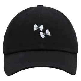 JPAK Farfalle Pasta Premium Dad Hat Embroidered Cotton Baseball Cap Pasta Doodle Black